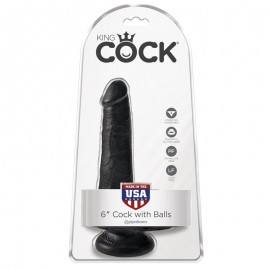 King Cock Cock with Balls 6 Black