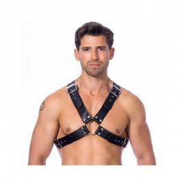 Adjustable Leather Harness with Buckles