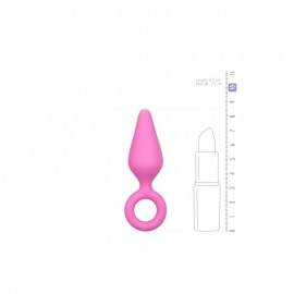 Pink Buttplugs With Pull Ring Small