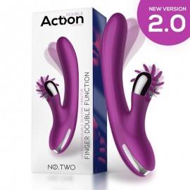 No Two Finger Vibrator with Rotating Wheel 20 Version