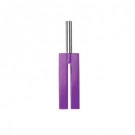 Shots Ouch Whips and Paddles Leather Slit Paddle Purple