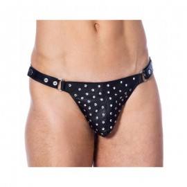 Leather G string Adjustable with Rivets