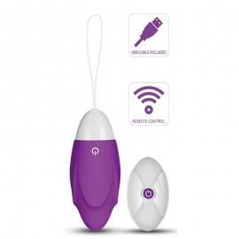 Vibrating Egg iJoy Remote Control USB Purple