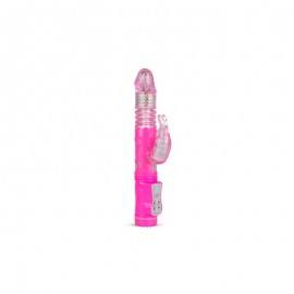 Rabbit Vibrator Thrusting and Rotating Balls Pink