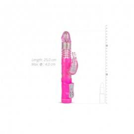 Rabbit Vibrator Thrusting and Rotating Balls Pink