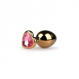 Metal Anal Plug No 7 Gold Pink