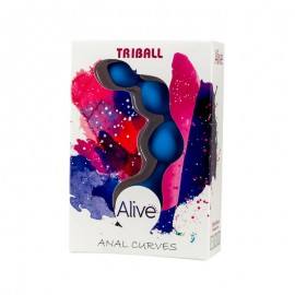 Anal Chain Triball Silicone Blue