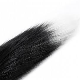 Anal Plug with Black and White Tail Size M