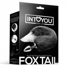 Anal Plug with Black and White Tail Size M