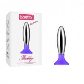Butt Plug Bobby Metal and Silicone Purple