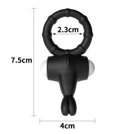 Vibrating Cockring Power Clit Black