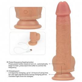 Dildo Nature Cock with Vibration and Rotation Anthony Flesh