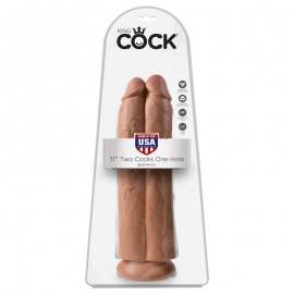 Double Dildo Two Cocks One Hole Tan 11