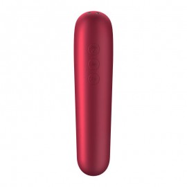 Dual Love Vibe and Sucker with Air Pulse Red