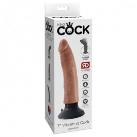 Vibrating Cock 7 Tan