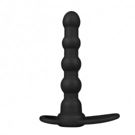 Butt Plug Double Prober with Vibration Black