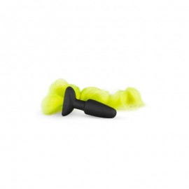 Silicone Butt Plug With Tail Yellow