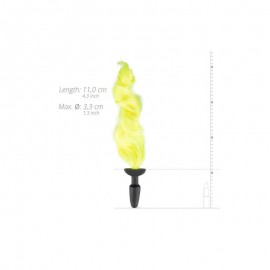 Silicone Butt Plug With Tail Yellow