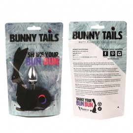 Bunny Tail Butt Plug with Tail Black