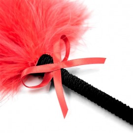 Feather Tickler with Bow 25 cm Red