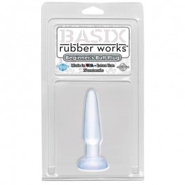 Basix Rubber Works Beginners Butt Plug Colour Clear