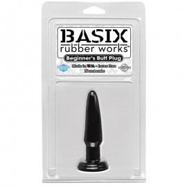 Basix Rubber Works Beginners Butt Plug Colour Black