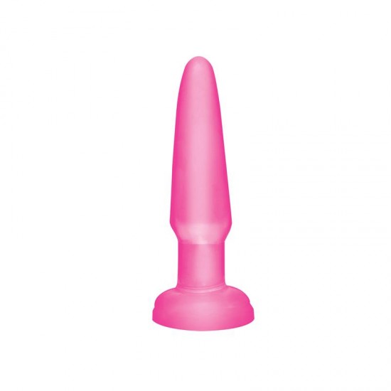 Basix Rubber Works Butt Plug Beginners Colour Pink
