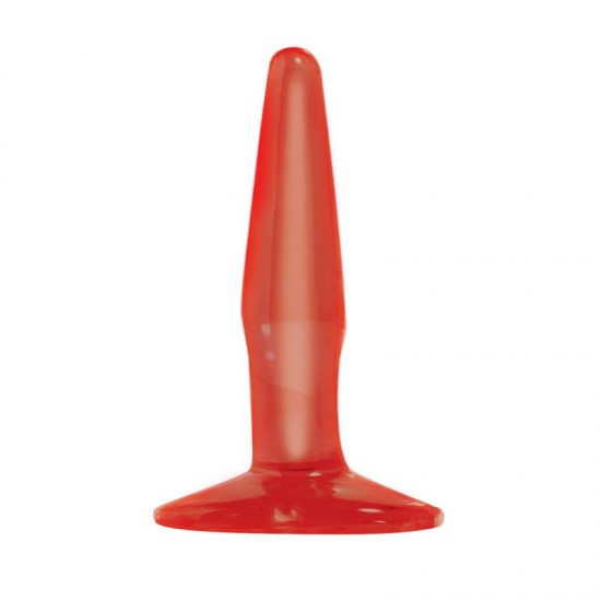 Basix Rubber Works Mini Butt Plug Colour Red