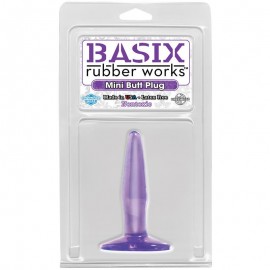 Basix Rubber Works Mini Butt Plug Colour Purple