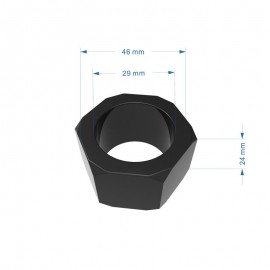 Nust Bolts Cock Ring Black