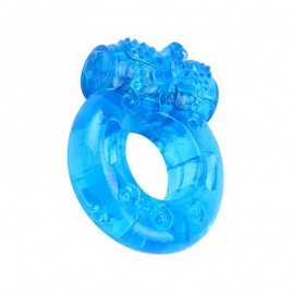 Vibrating Cock Ring 18 cm Blue
