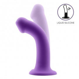 Bouncy Liquid Silicone Dildo Hiper Flexible 65 165 cm Size S Purple